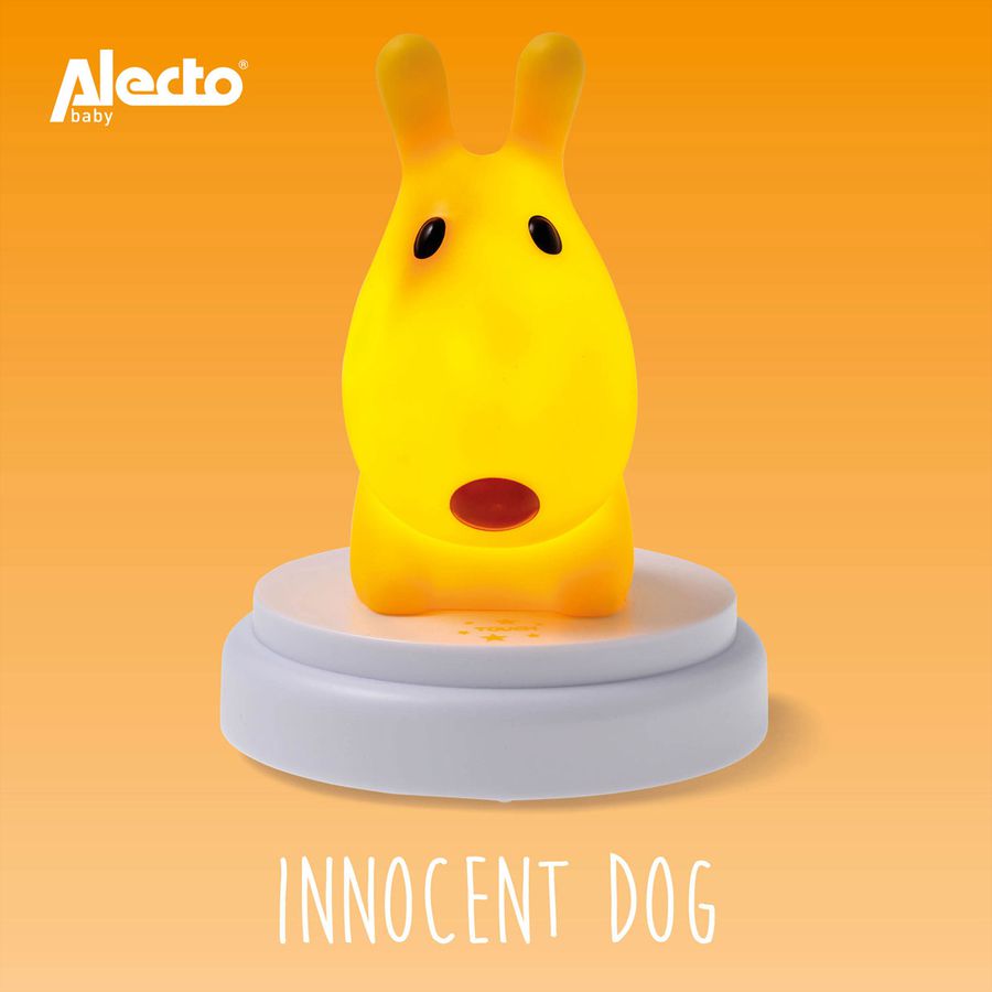 Alecto LED-Nachtlicht INNOCENT DOG, gelb, Hund