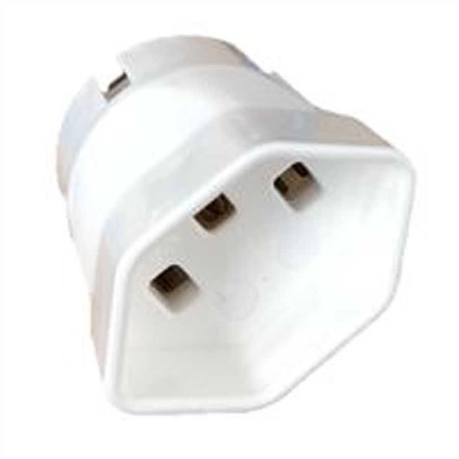 Adapter D/CH, Schutzkontakt Stecker/Buchse T23, weiss