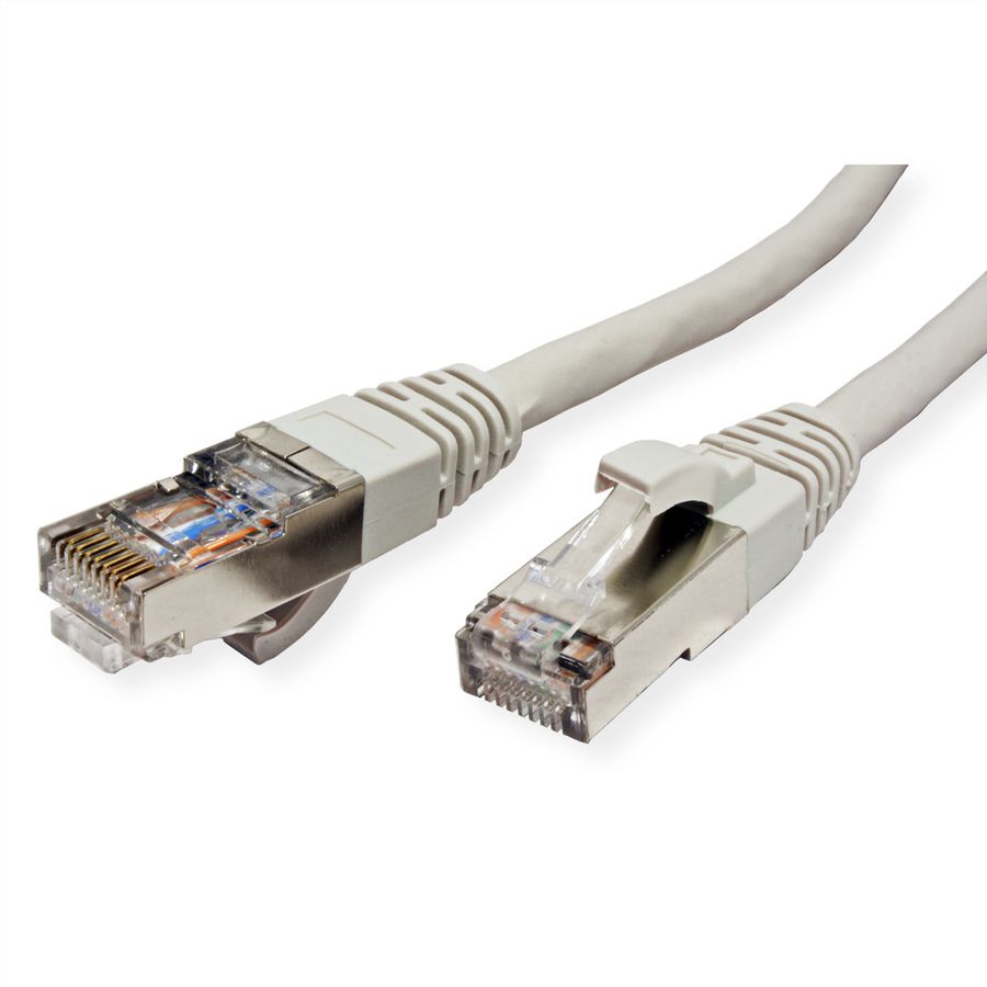Câble ROLINE Cat.7 S/FTP, LSOH, avec connecteurs RJ45 (500MHz / Classe EA), gris, 0,5 m