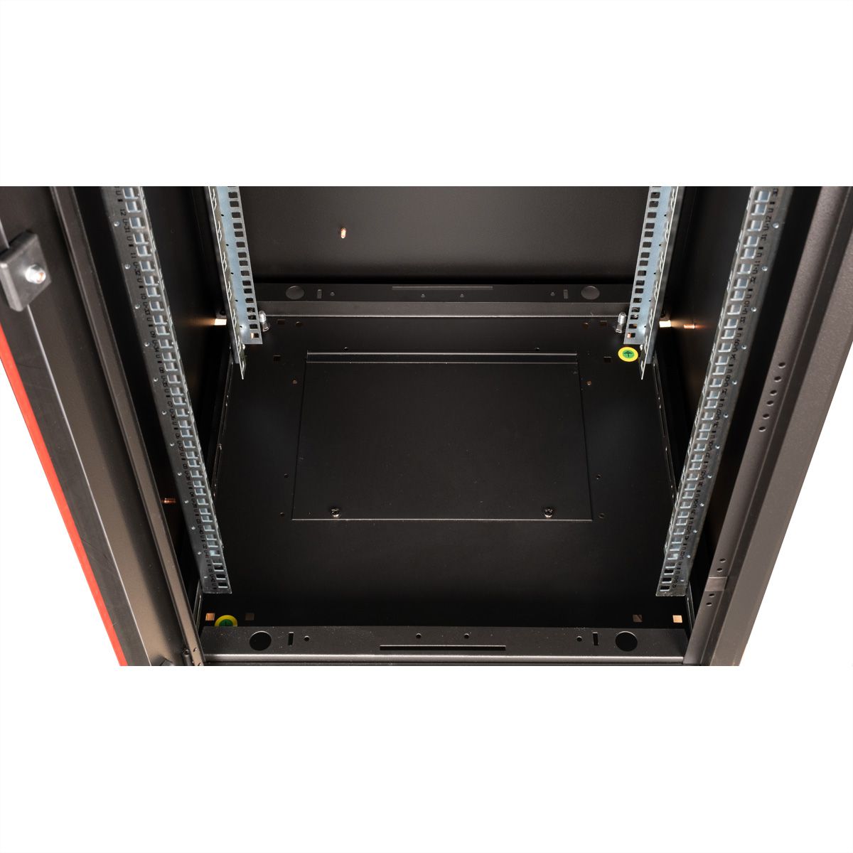 ROLINE 19-Zoll Netzwerkschrank Basic 42 HE, 600x600 BxT Glastür schwarz