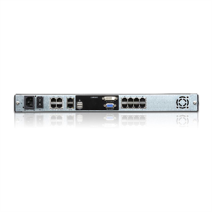 ATEN KL1108VN Commutateur KVM LCD 48cm à 8 ports Multi-Interface Cat 5 sur IP, DE-Layout