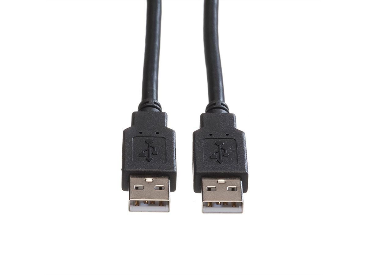 ROLINE USB 2.0 Kabel, Typ A-A, schwarz, 4,5 m