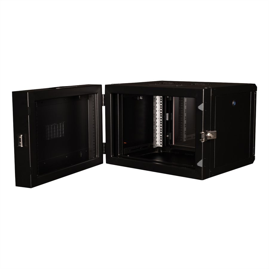 ROLINE 19" Boîtier mural Pro 7U, 600x600 LxP pivotant en 2 parties noir