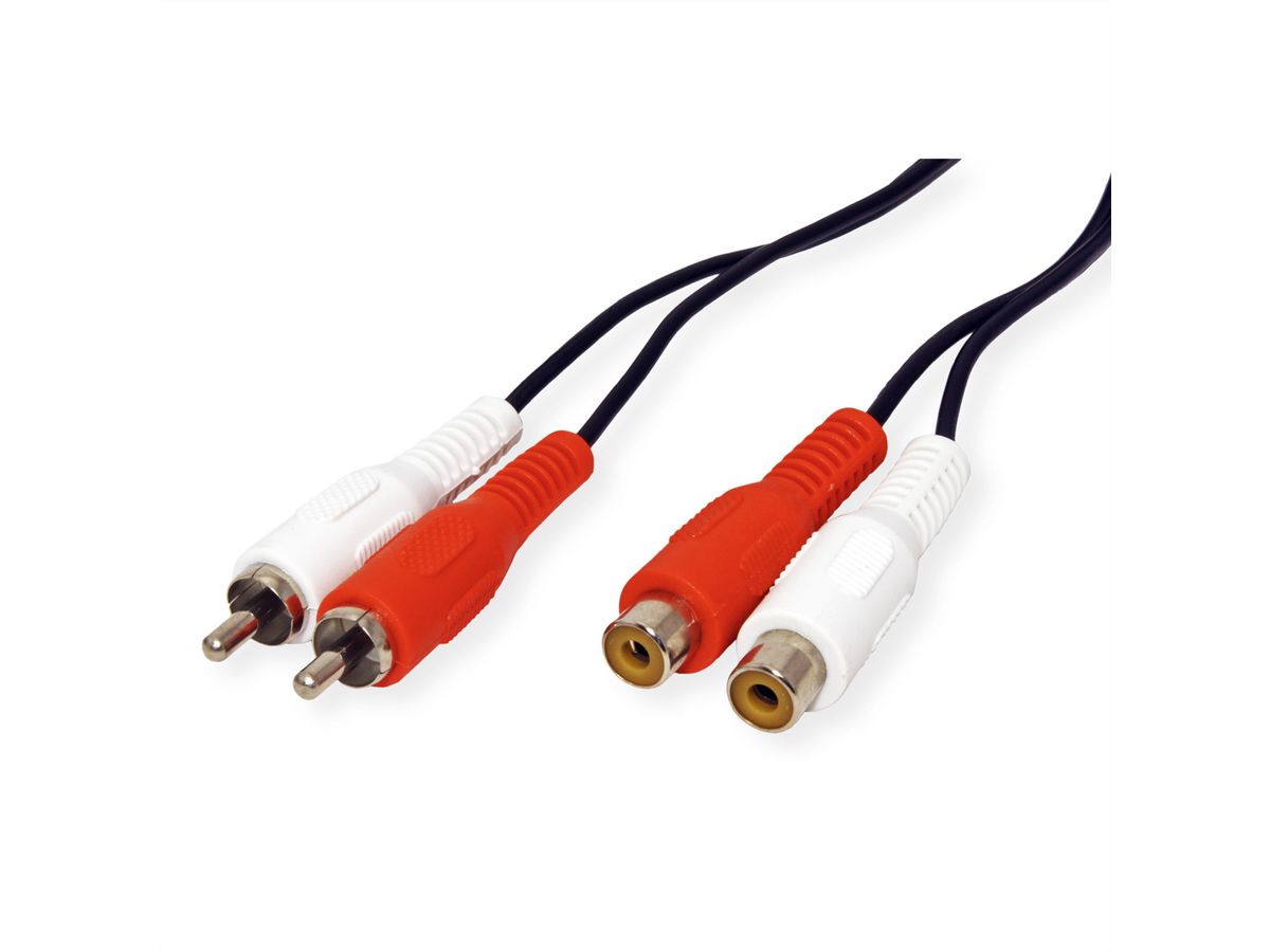 VALUE Câble rallonge RCA M/F, duplex, 5 m