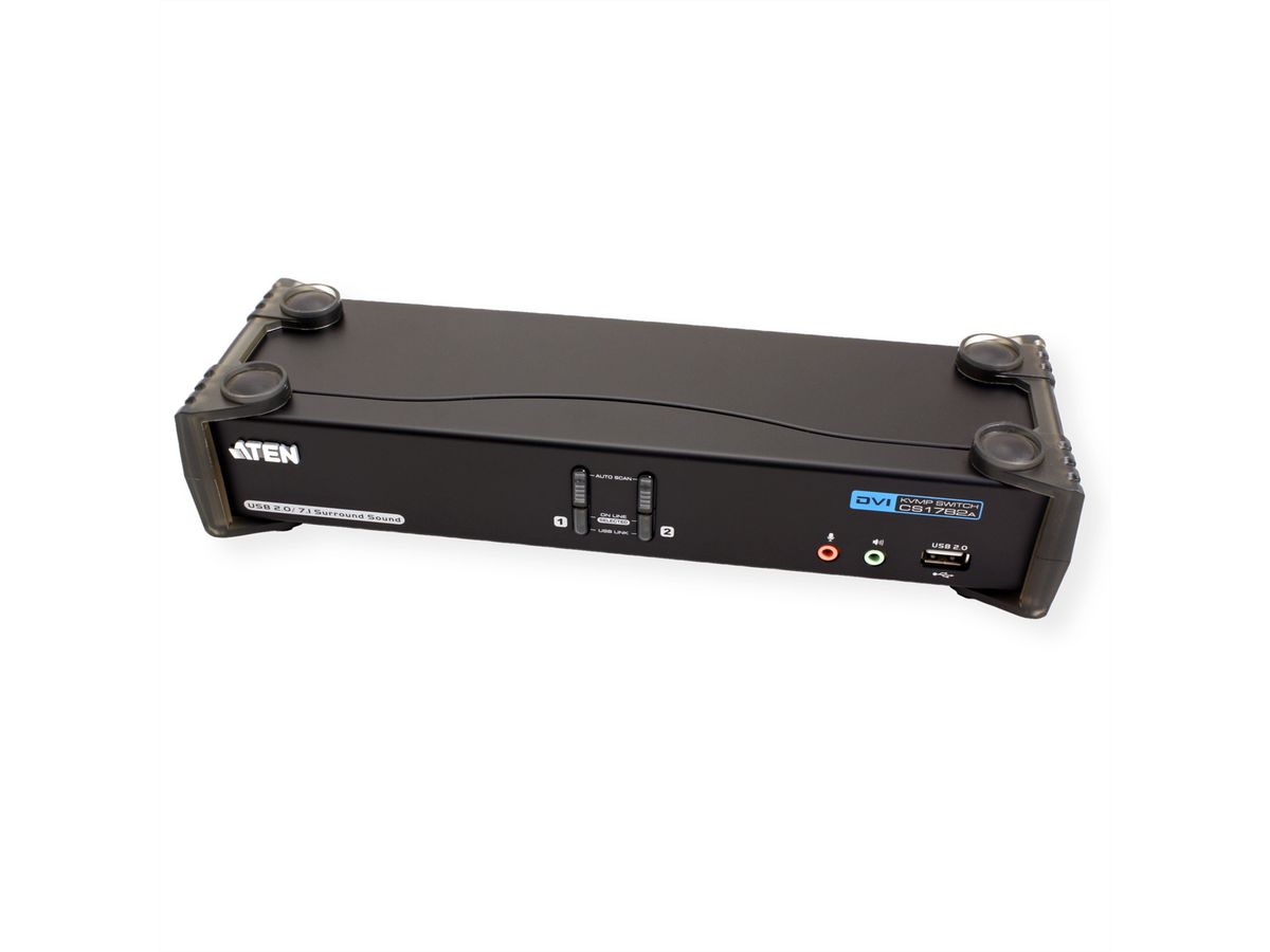 ATEN CS1782A KVM Switch Dual-Link DVI, USB, Audio, 2 Ports