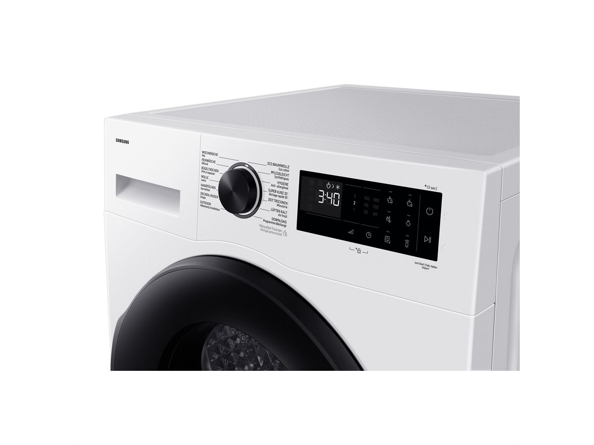 Samsung Wäschetrockner DV5000, 9kg, C, Optimal DryTM, weiss