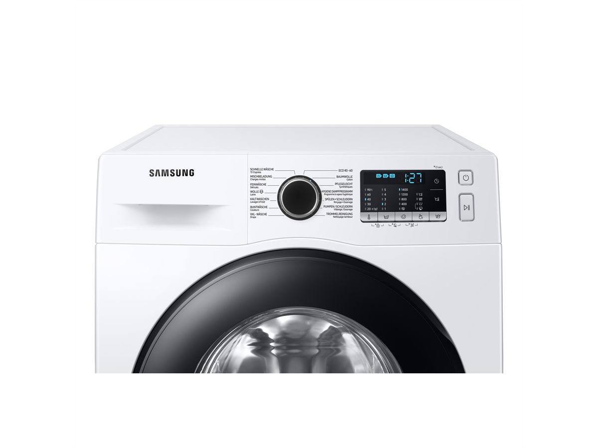 Samsung Waschmaschine WW5000, 9kg, weiss, Carved Black, WW90TA049AE/WS