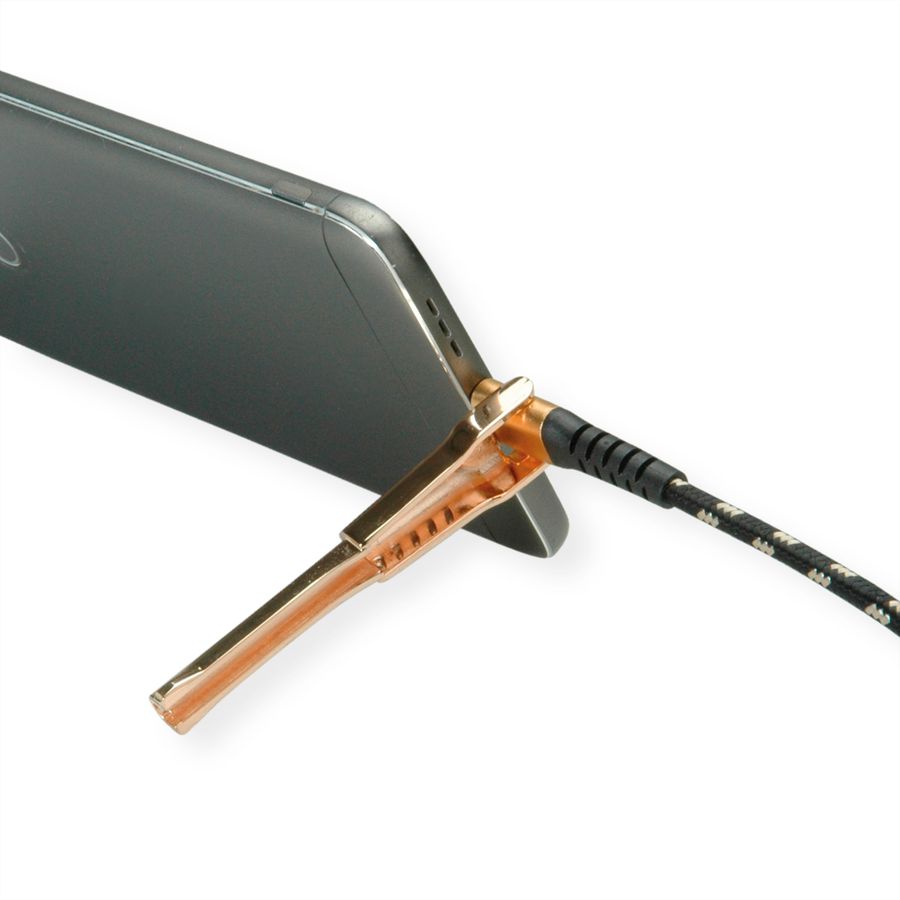 ROLINE GOLD USB 2.0 Sync- & Ladekabel, USB-A/USB-C, Stütze, 1 m