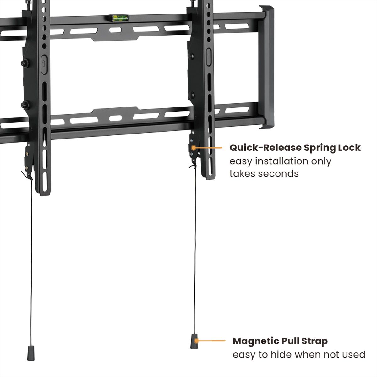 VALUE Support mural TV, distance murale de 47 mm, inclinable, 37–80 pouces, jusqu'à 75 kg