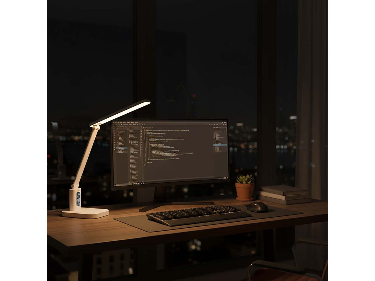 Nedis LED-Schreibtischlampe dimmbar, weiss