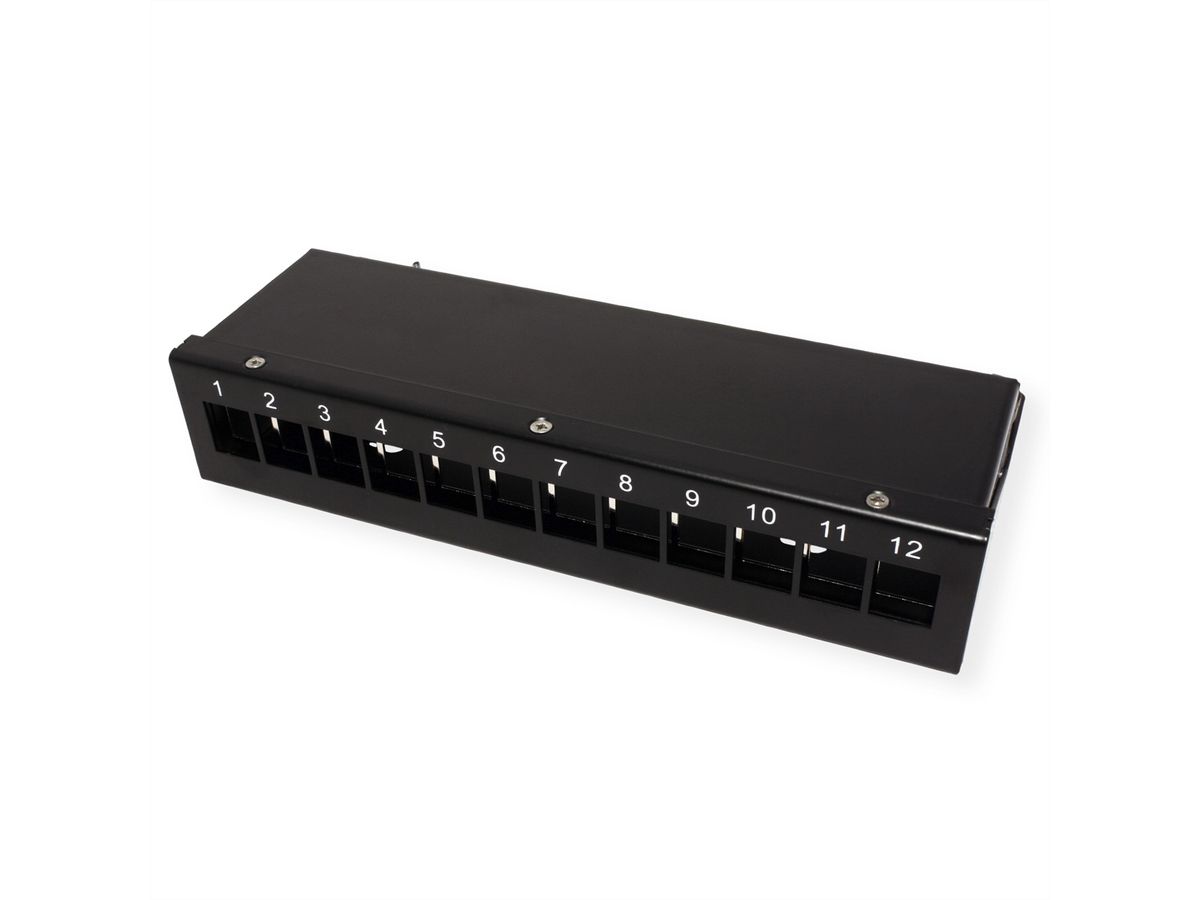 VALUE Panneau de brassage pour Keystones 12 ports, noir