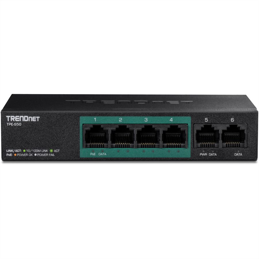 TRENDnet TPE-S50 Switch PoE+ Fast Ethernet à 6 ports