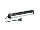 BACHMANN PRIMO Bâti de prises 6x contact de protection, aluminium, 1,75 m