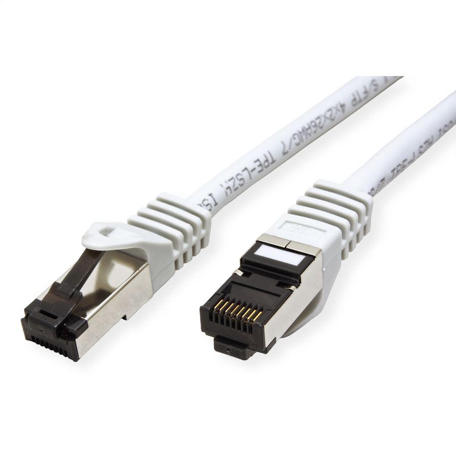 VALUE S/FTP-(PiMF-) Patchkabel Cat.8 (Class I), LSOH, PoE, Litzendraht, grau, 2 m
