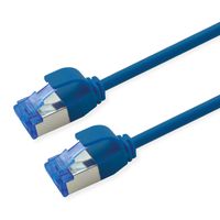 ROLINE Cordon Cat.6A (Classe EA) S/FTP (PiMF), LSOH, PoE , bleu, 2 m