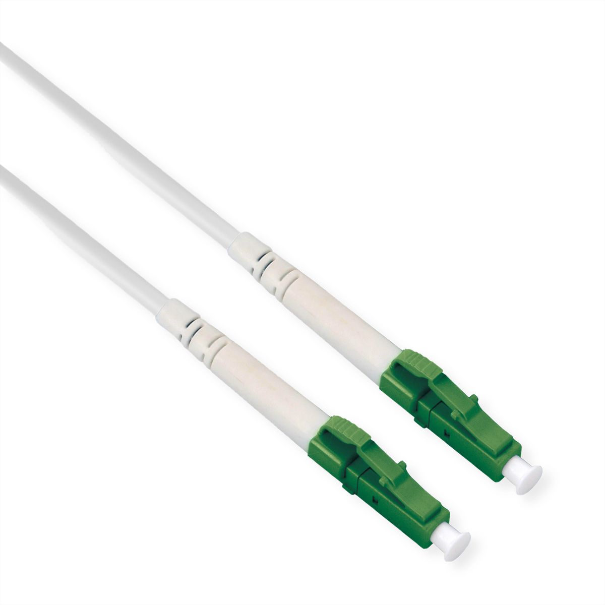 ROLINE Glasfaserkabel 9/125 µm OS2, LC/LC, APC, stahlarmiert, simplex, LSOH, weiß, 2 m