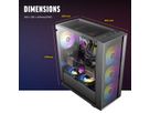 ANTEC AX65 ARGB Boîtier PC Midi Tower Gaming ATX, noir