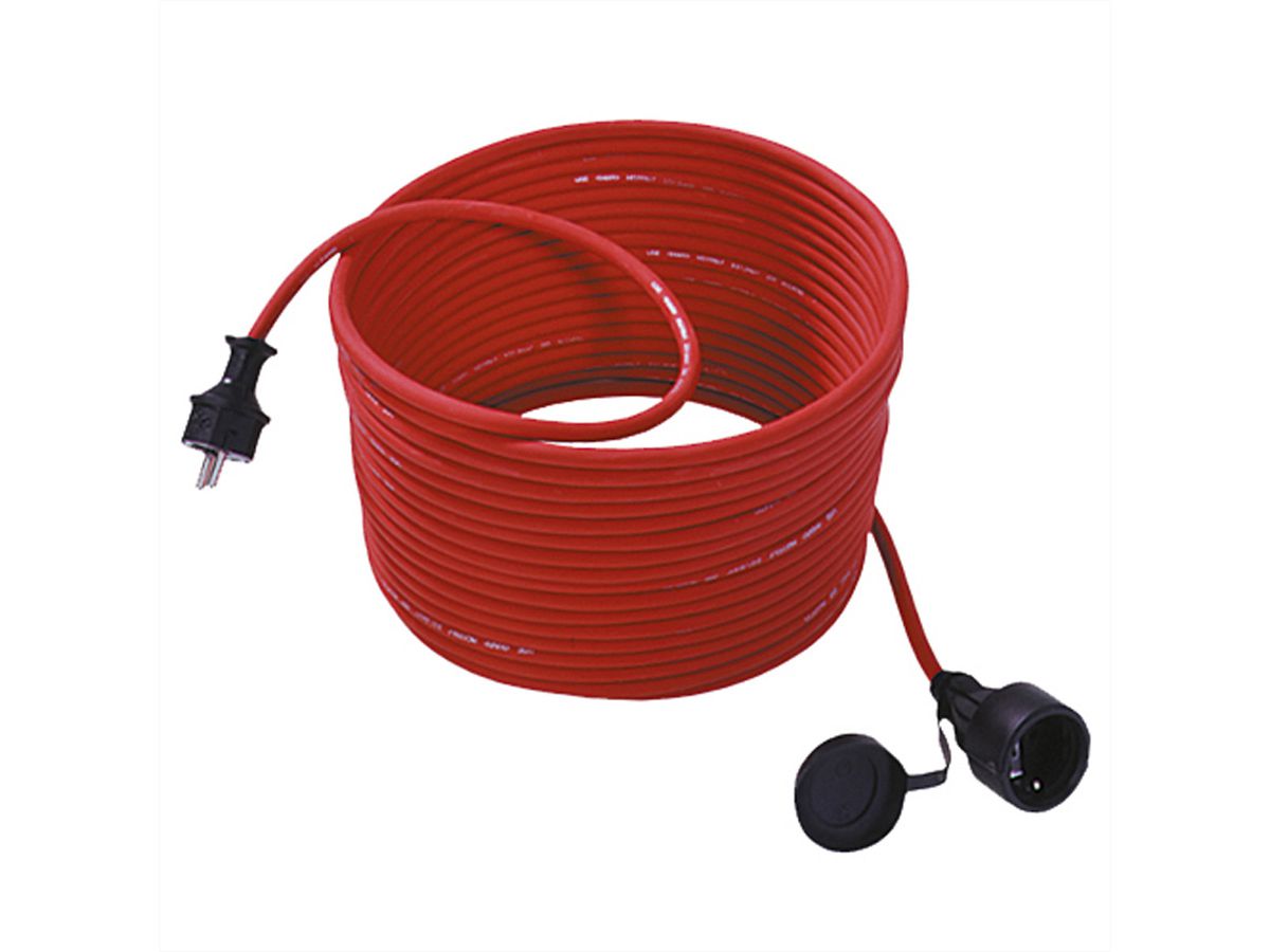 BACHMANN Rasenmäherverlängerung Schutzkontakt, 16 A/250 VAC, Gummi / Neopren, IP55, Outdoor, 15 m