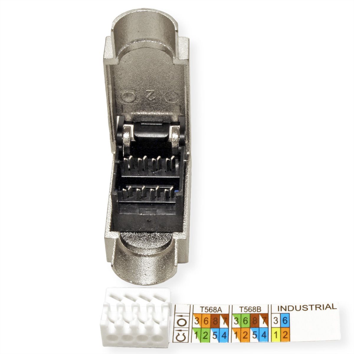 ROLINE Connecteur RJ-45 à confectionner Cat.6A (Classe EA), STP, argent