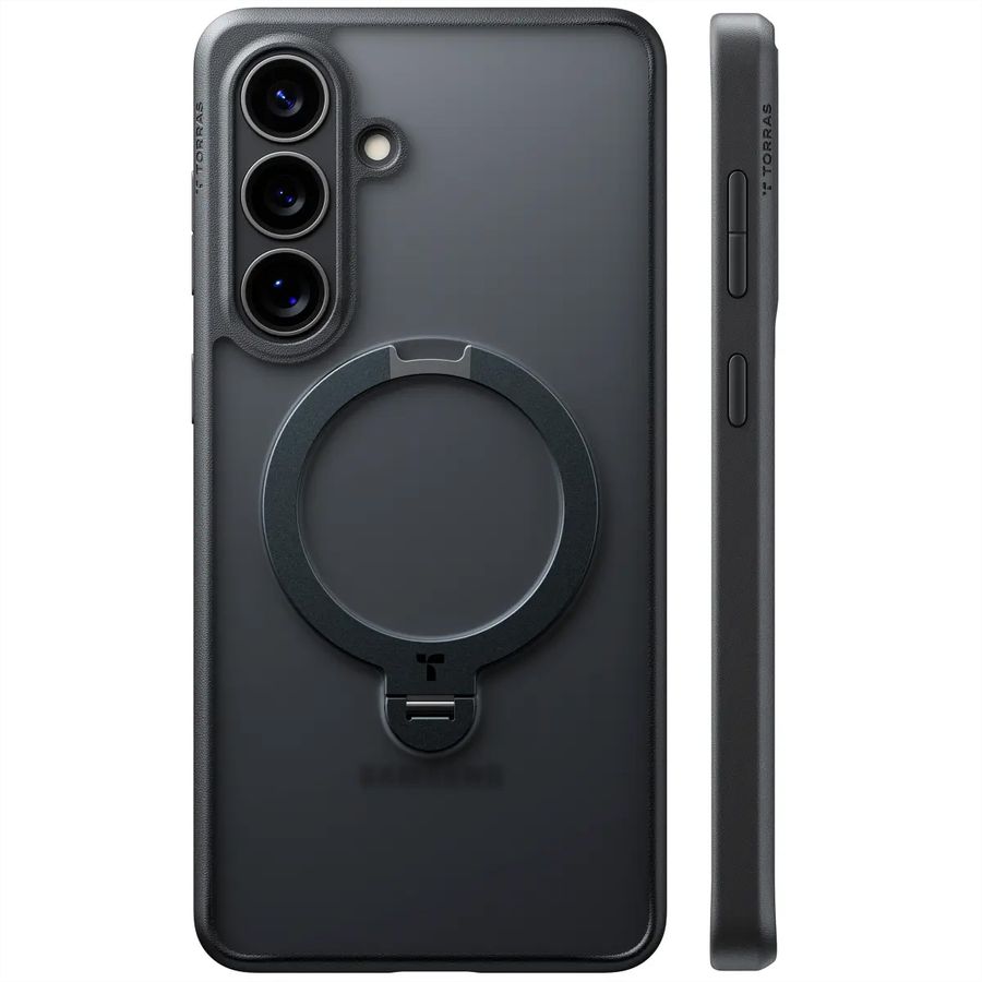 Torras Ostand 360° Spin Case, Galaxy S26, noir