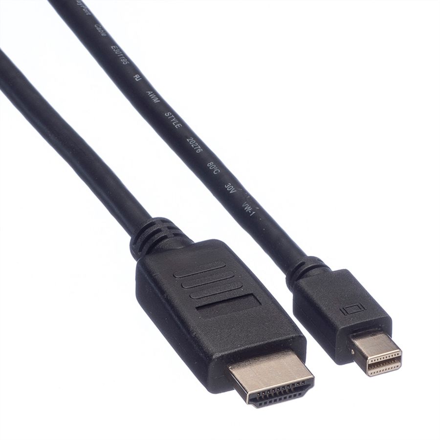 VALUE Mini DisplayPort Kabel, Mini DP-HDTV, ST/ST, schwarz, 4,5 m