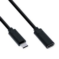 VALUE Câble d'extension vidéo USB typeC (DP Alt Mode) C-C, M/F, noir, 1,5 m