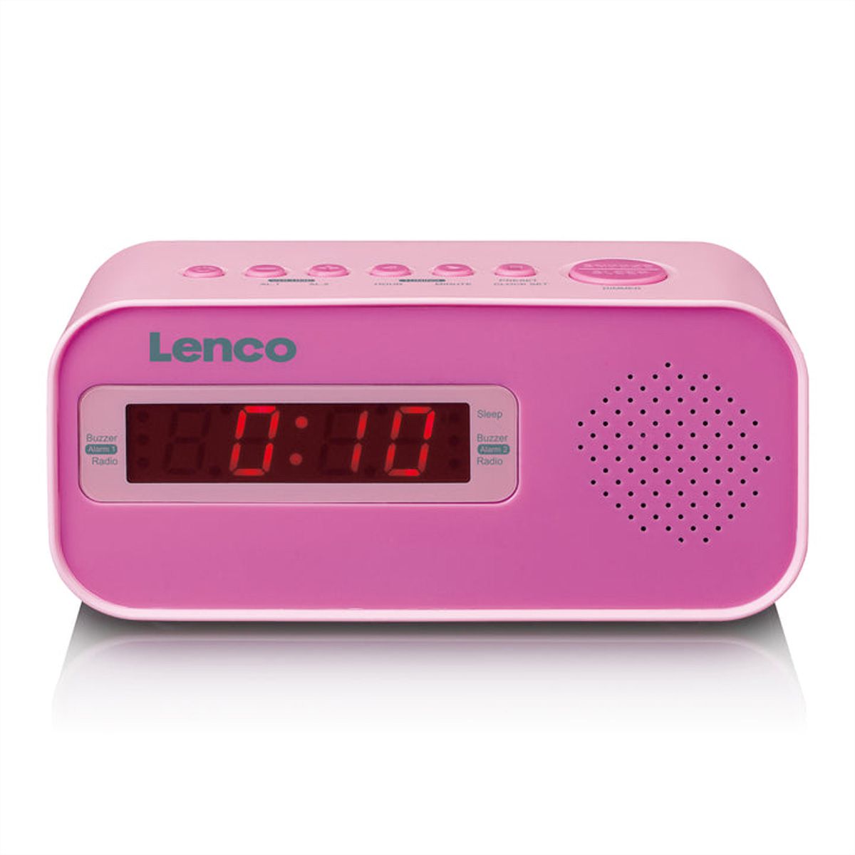Lenco Radiowecker CR-205 pink, LED-Display, Weckfunktion, Sleeptimer