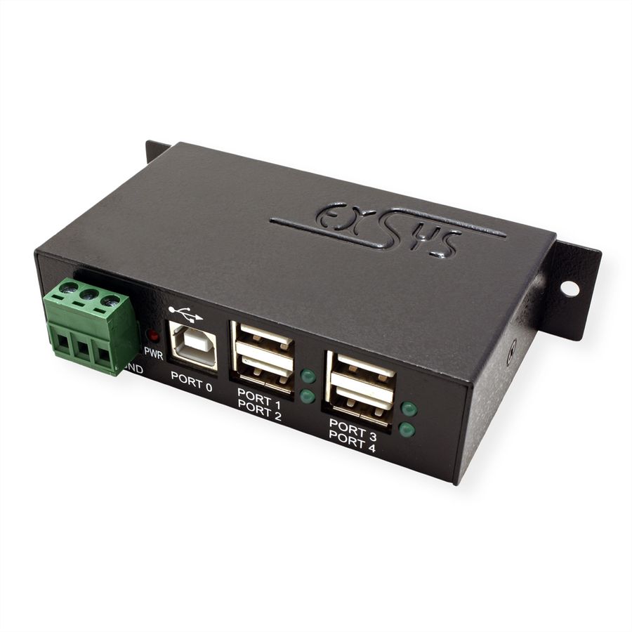 EXSYS EX-1163HMS USB 2.0 Hub Metall 4-Port
