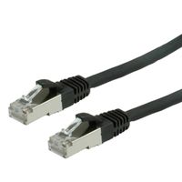 Cordon VALUE Cat.6 (Classe E) S/FTP LSOH, noir, 0,5 m