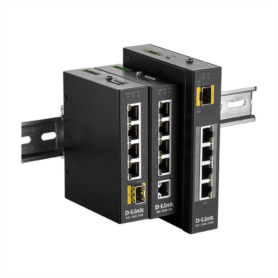 D-Link DIS-100G-5PSW 5-Port SwitchLayer2 Gigabit PoE Industrial