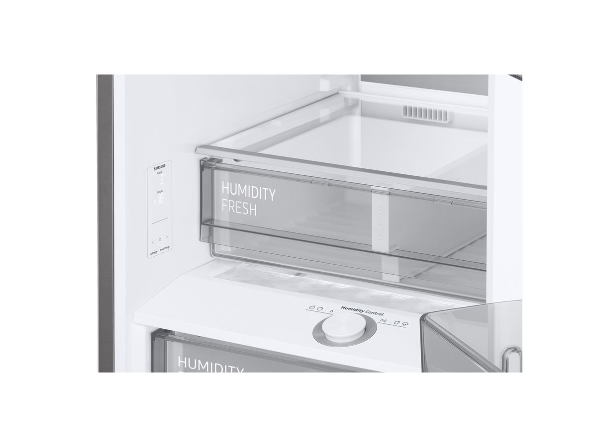Samsung Kühl-Gefrierkombination RB7300 Bespoke, 387l, A, WiFi, Silber