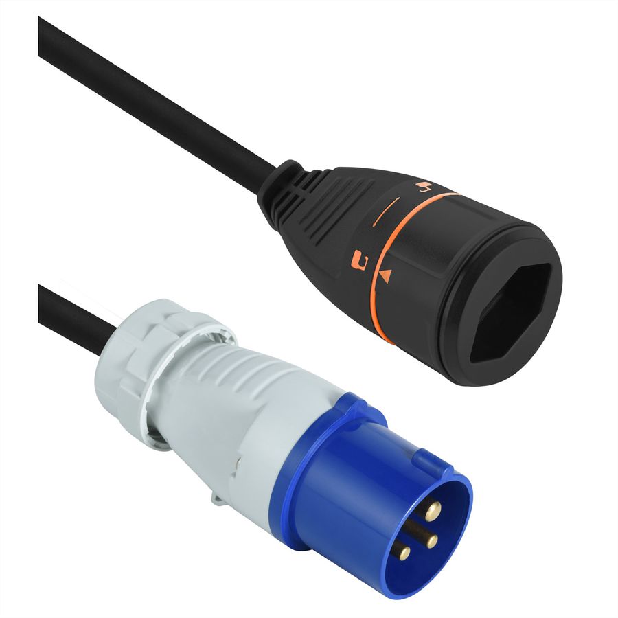 Lockxtend Camping CEE-Adapter 1.4m, Lock-Kupplung T16, 16A/230V