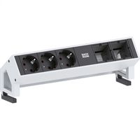 BACHMANN DESK2 3x Schutzkontakt 2x ABD GST18, weiß