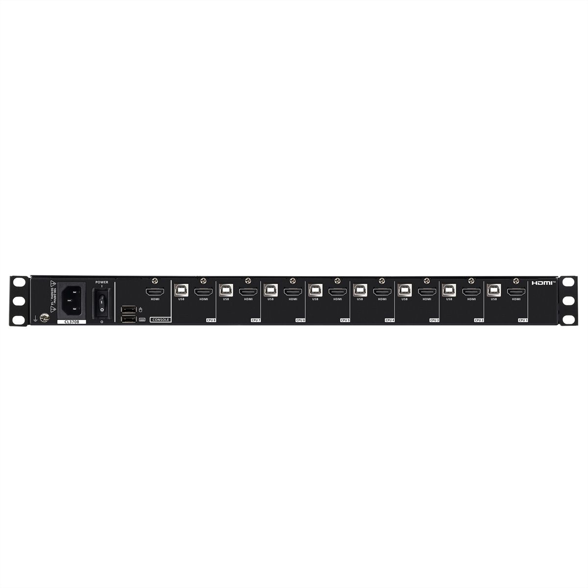 ATEN CL3708NX CH 8-Port-USB-HDMI-Einzelschienen-Breitbild-LCD-KVM-Konsole, CH-Layout