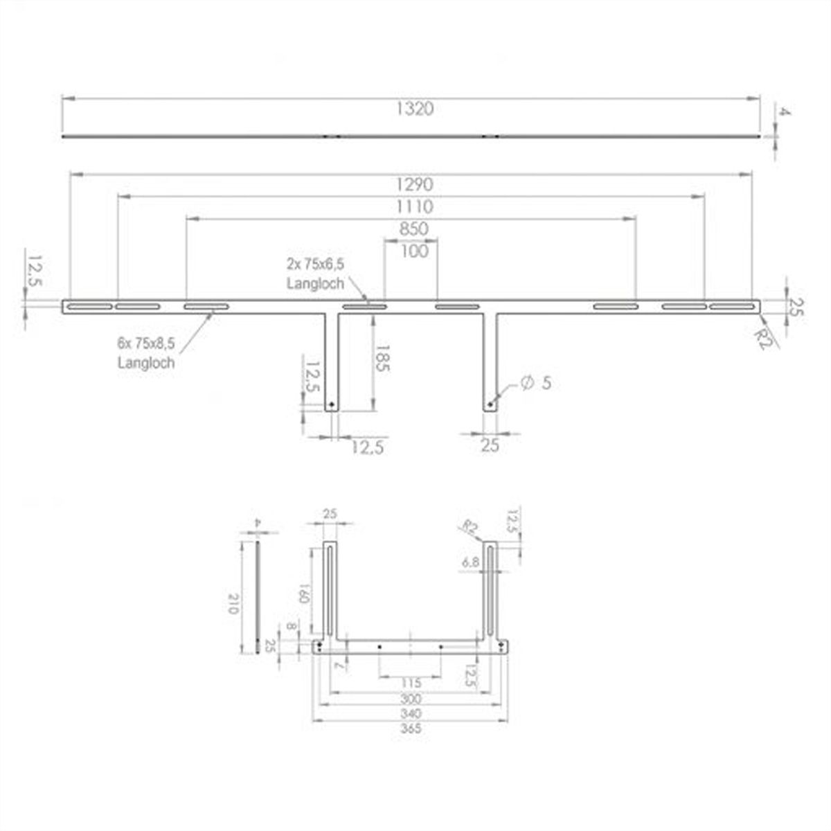 Hagor Room-Kit Adaptateur double 55, 65 et 75"