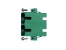 TELEGÄRTNER  Coupleur SC/APC Duplex, Singlemode, Manchon en céramique, boîtier en plastique, vert