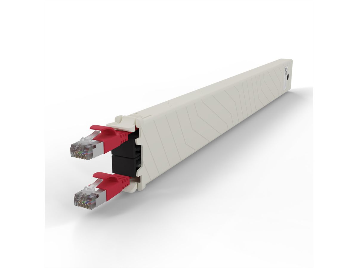 patchbox.one Cassette 8RU STP rouge Cat.6a 0,8 m