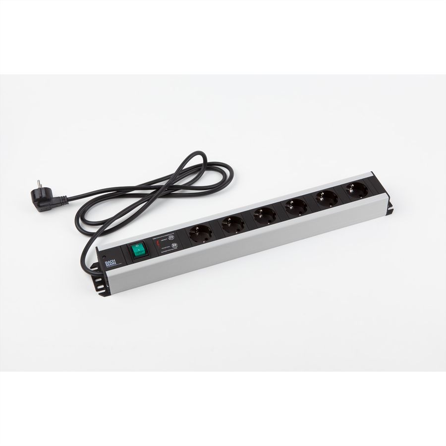 BACHMANN Handwerkerleiste 6x Schutzkontakt, Überspannungschutz, Schalter