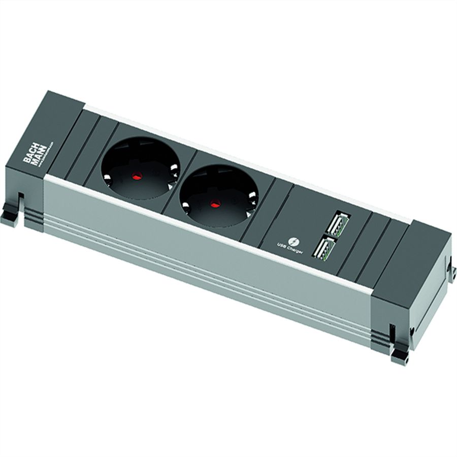 BACHMANN POWER FRAME Small 2x Schutzkontakt 1x USBCharger
