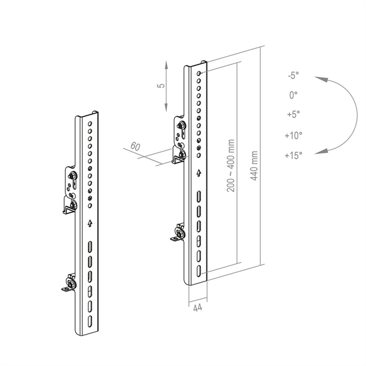 Hagor CPS Tilt Arms S VESA 400, for Tilt Arms - Serie