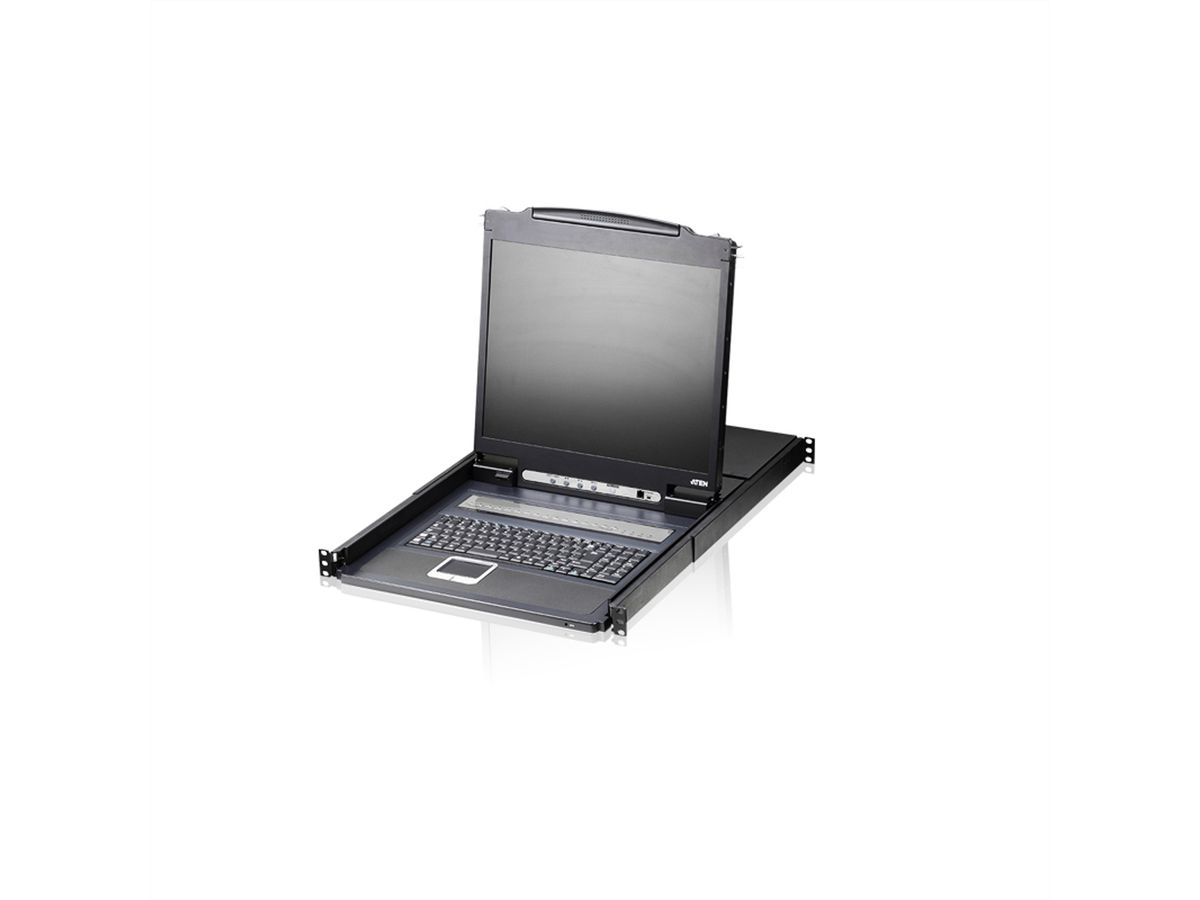 ATEN CL1308N Commutateur KVM VGA LCD à un seul rail PS/2-USB 8 ports, FR-Layout