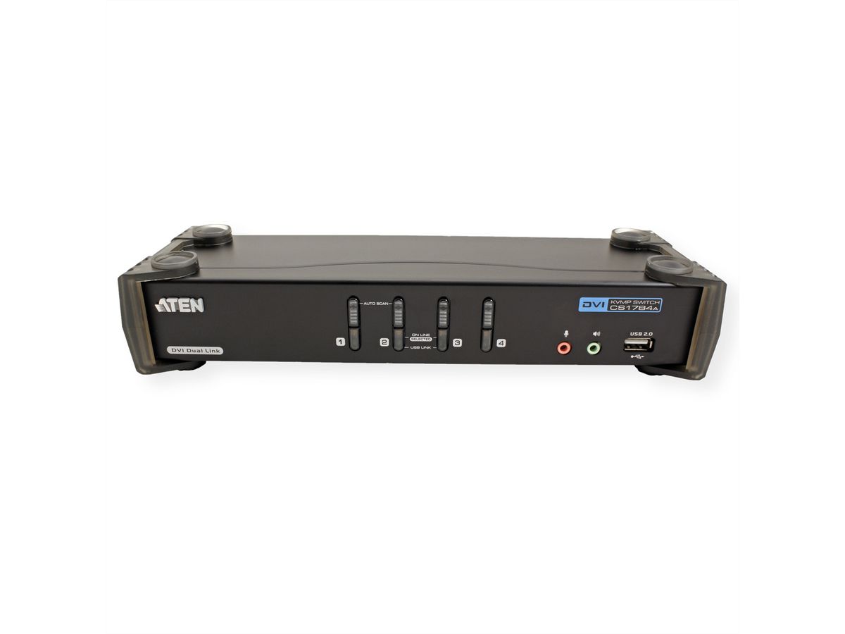 ATEN CS1784A Switch KVM Dual-Link DVI, USB, Audio, 4 ports