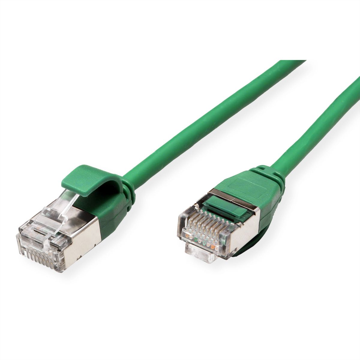 ROLINE Cordon DataCenter U/FTP Cat.6A (Classe EA), LSOH, slim, vert, 3 m