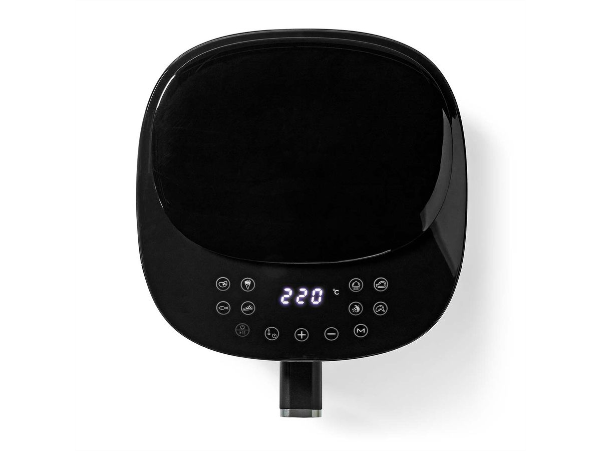 Friteuse à air chaud Nedis XL, 4,2 l, 1300 W, numérique, 8 programmes, , noir