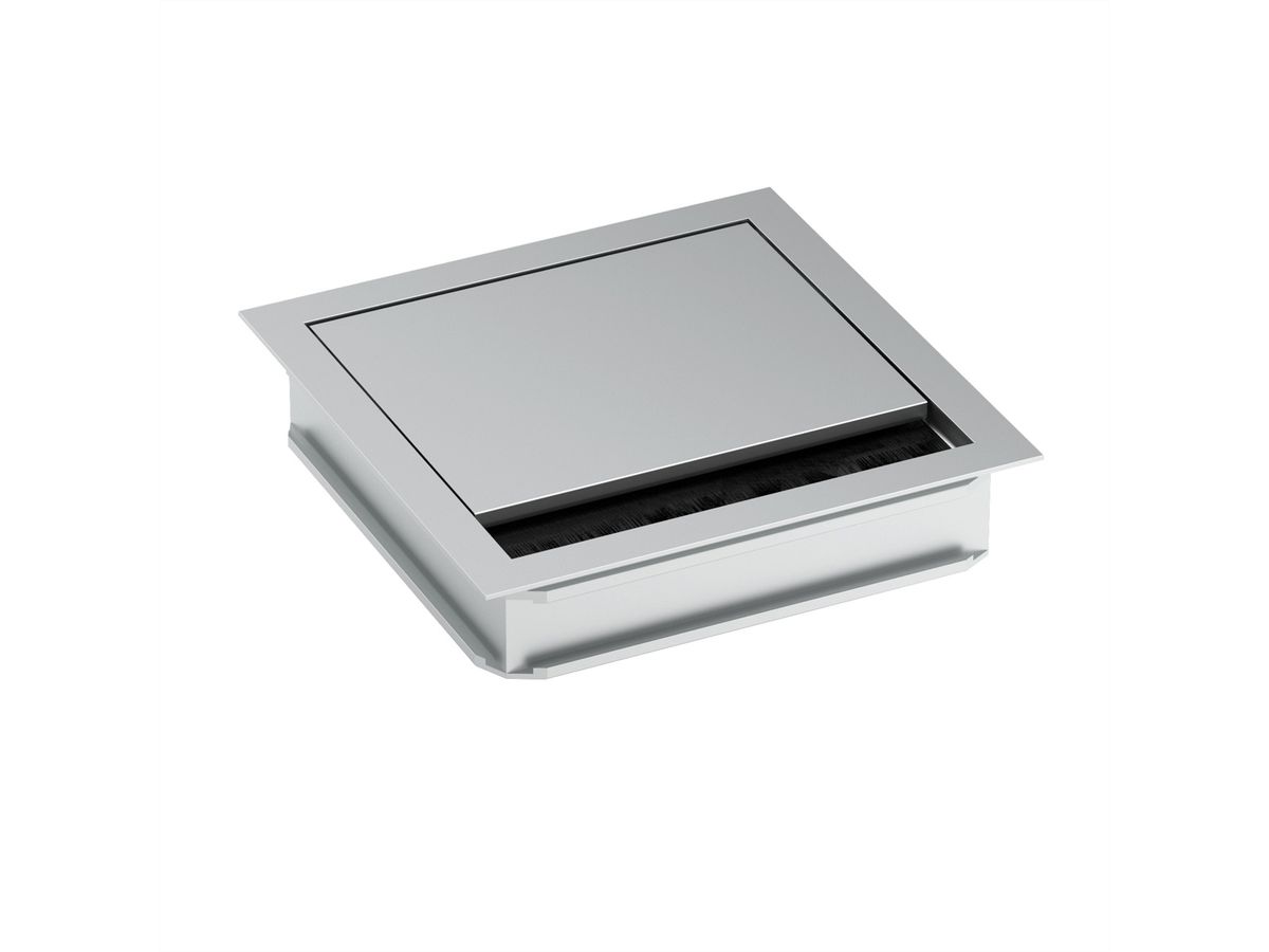 BACHMANN LOOP SQUARE Kabeldurchführung, 120mm, silberfarben