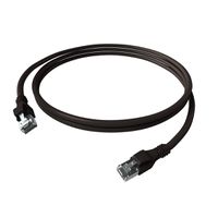 Cordon EasyLan DualBoot PushPull IP20, Cat.6A (Classe EA), S/FTP, noir, 0,5 m