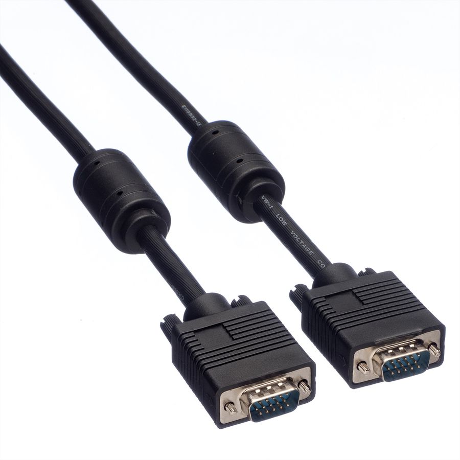ROLINE SVGA Monitor-Kabel mit Ferritkern+DDC, HD15 ST-ST, 15 m