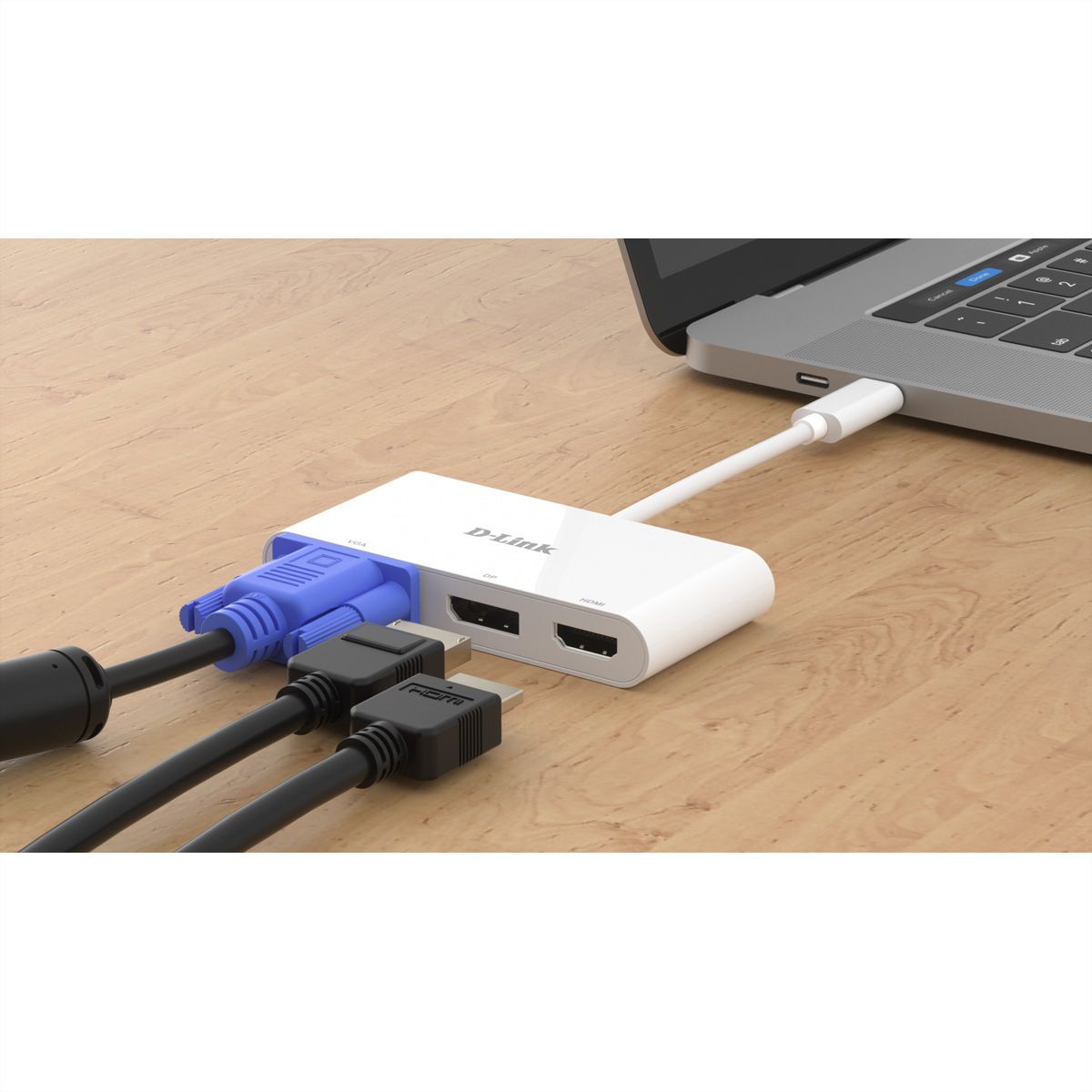 D-LINK DUB-V310 Adaptateur USB‑C 3‑en‑1 vers HDMI/VGA/DisplayPort