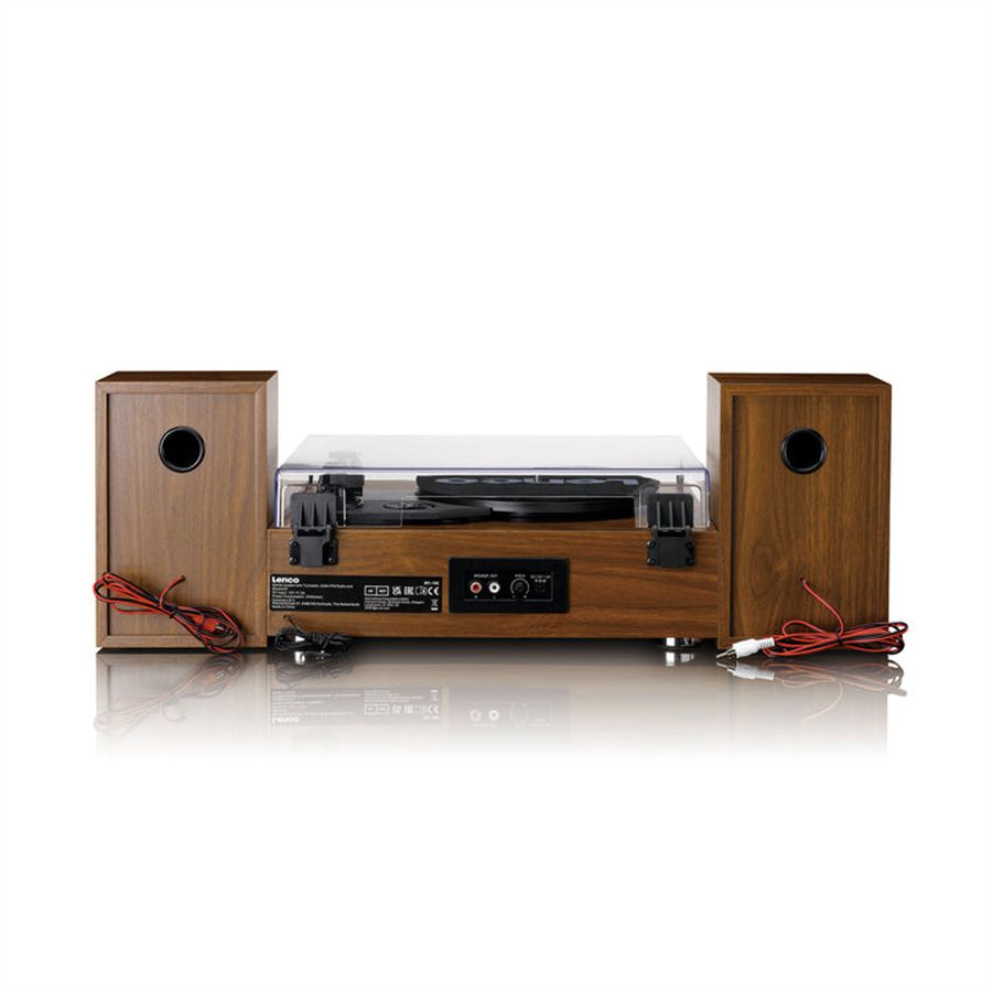Lenco Chaîne Hi-Fi MC-160WD couleur bois, TT, DAB, radio FM, BT