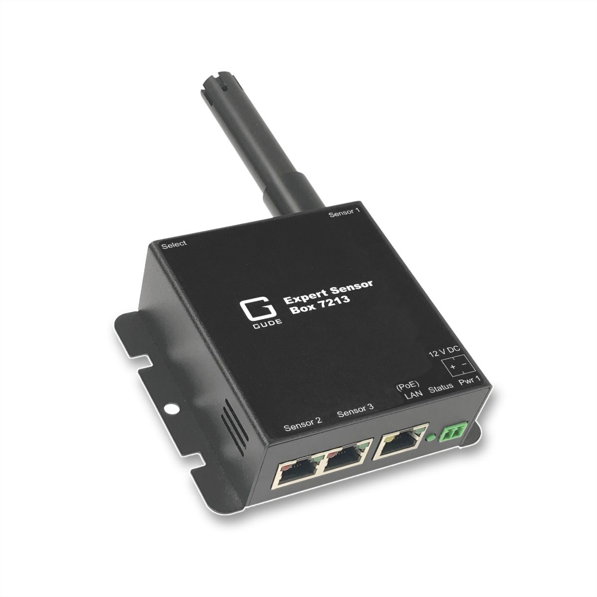 GUDE 721313 Expert LAN-Sensor für Temperatur-, Luftfeuchte und Luftdruck, PoE